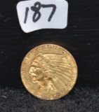 1927 XF/AU $2 1/2 INDIAN HEAD GOLD COIN