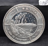 S.S. TITANIC 5 TROY OZ 999 SILVER COMM. COIN