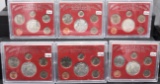 6 DIFFERENT AMERICAN EAGLE SILVER YEAR SETS