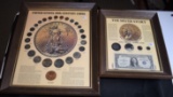 TWO FRAMED COIN SETS