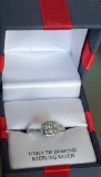 1/10 CT TW DIAMOND STERLING SILVER RING