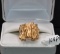 UNIQUE 14K YELLOW GOLD NUGGET STYLE RING