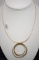 LADIES OMEGA STYLE 14K YELLOW GOLD NECKLACE