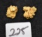 TWO 24K PLACER GOLD NUGGETS