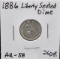 1886 SEATED DIME FROM SAFE DEPOSIT