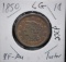 1850 BRAIDED LARGE CENT FROM SAFE DEPOSIT