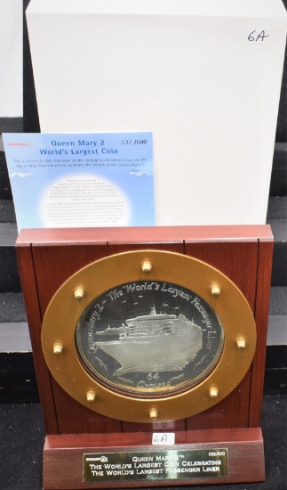 QUEEN MARY 2 "WORLD'S LARGEST COIN" - 2 KILO COIN