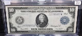 $10 CHOICE AU+ $10 FED. RESERVE NOTE SERIES 1914
