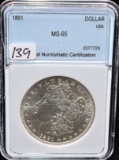 1891 MORGAN DOLLAR - NNC MS65