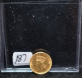 1861 $1 INDIAN GOLD COIN FROM SAFE DEPOSIT