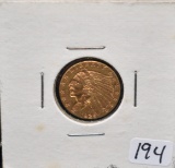1925-D $2 1/2 INDIAN HEAD GOLD COIN