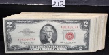 68 RED SEAL $2 1953 & 1963 U.S. NOTES