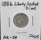 1886 SEATED DIME FROM SAFE DEPOSIT