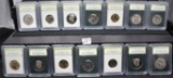 12 GRADED COINS