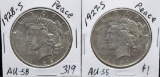 1927-S & 1928-S PEACE DOLLARS FROM SAFE DEPOSIT