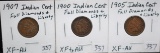 1900, 1905, 1907 INDIAN PENNIES FROM SAFE DEPOSIT