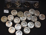 4 PROOF & 20 MIXED DATE 40% SILVER KENNEDY'S