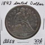 1843 SEATED DOLLAR FROM SAFE DEPOSIT