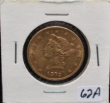 1879 $10 LIBERTY GOLD COIN FROM SAFE DEPOSIT