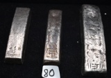 3 BARS CHINESE SILVER (23.5 OZ) BOAT MONEY