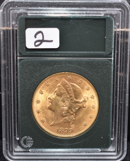 1899 AU/BU $20 LIBERTY GOLD COIN