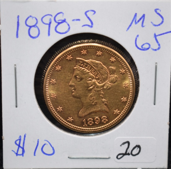 HIGH GRADE 1898-S $10 GOLD LIBERTY COIN