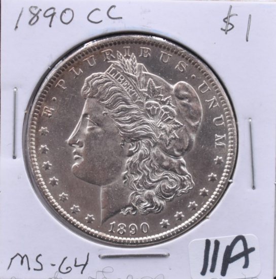 1890-CC MORGAN DOLLAR MARKED MS64