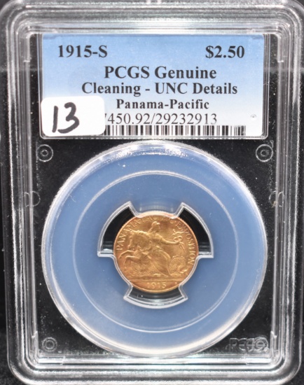 RARE 1915-S PANAMA-PACIFIC $2 1/2 GOLD COIN
