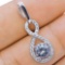 1CT WHITE SAPPHIRE PENDANT SET IN 925 STERLING SIR