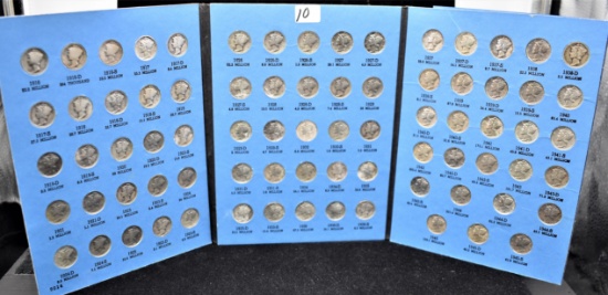 COMPLETE SET OF 78 MERCURY DIMES COLLECTION