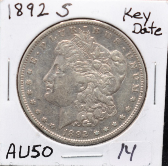 1892-S MORGAN DOLLAR FROM THE COLLECTION