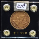 RAW 1888-S $10 LIBERTY GOLD COIN