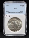 1934-D MORGAN DOLLAR - NNC MS65 FROM COLLECTION