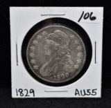 1829 CAPPED BUST HALF DOLLAR FROM COLLECTION