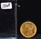 RAW 1881 $5 LIBERTY GOLD COIN FROM COLLECTION