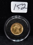 1874 TYPE 3 $1 GOLD COIN FROM COLLECTION