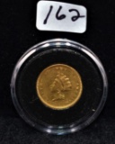 1854 TYPE 1 INDIAN $1 GOLD COIN FROM COLLECTION