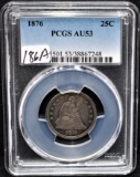 1876 SEATED LIBERTY QUARTER PCGS AU53 FROM SAFE DEPOSIT
