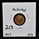 1917 McKINLEY $1 GOLD COMMEMORATIVE COIN