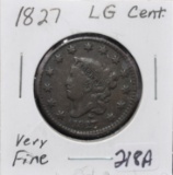 1827 LARGE CENT FROM COLLECTION