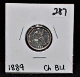 1889 SEATED DIME FROM COLLECTION