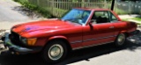 1975 MERCEDES 450SL RED CONVERTIBLE