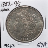 1882-0/S WEAK MORGAN DOLLAR FROM COLLECTION