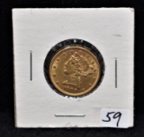 1900 AU/BU $5 LIBERTY GOLD COIN