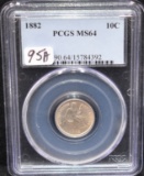 1882 SEATED DIME - PCGS MS64 FROM COLLECTION
