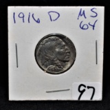 KEY 1916-D BUFFALO NICKEL FROM COLLECTION