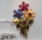 CHOICE 6.65CTTW MULTI-COLORED STONE 18K PIN