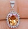 2CT PADPARADSCHA SAPPHIRE & TOPAZ SOLID STERLING T