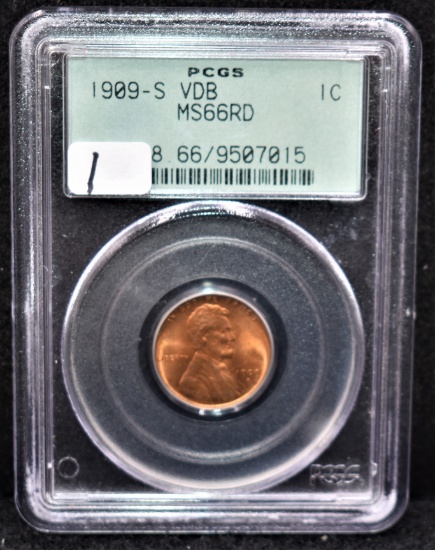 "EXTREMELY RARE" 1909-SVDB LINCOIN PCGS MS66RD
