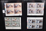 EIGHT BLOCKS OF 4 DUCK STAMPS